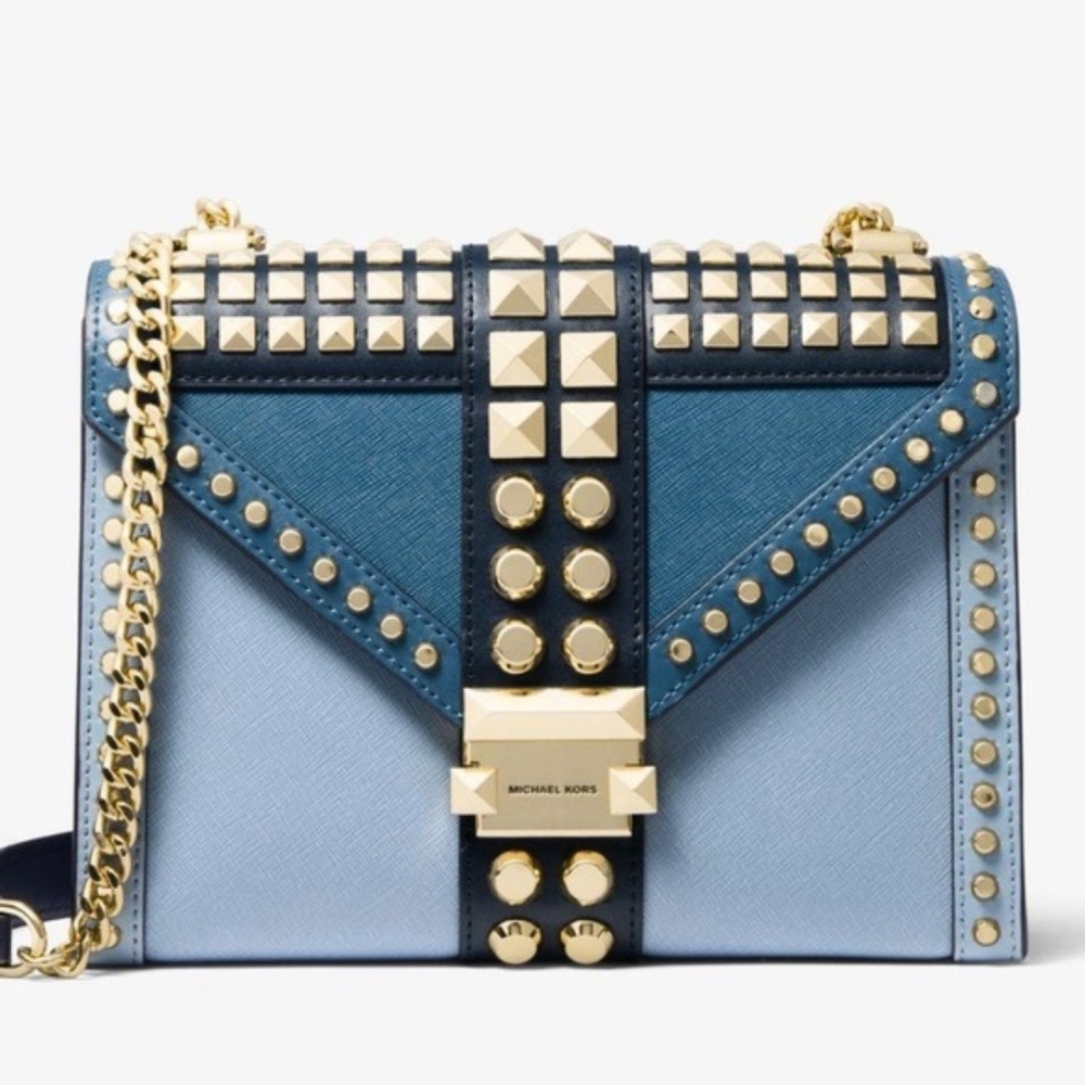 Michael Kors Whitney Large Studded Leather Hand Bag